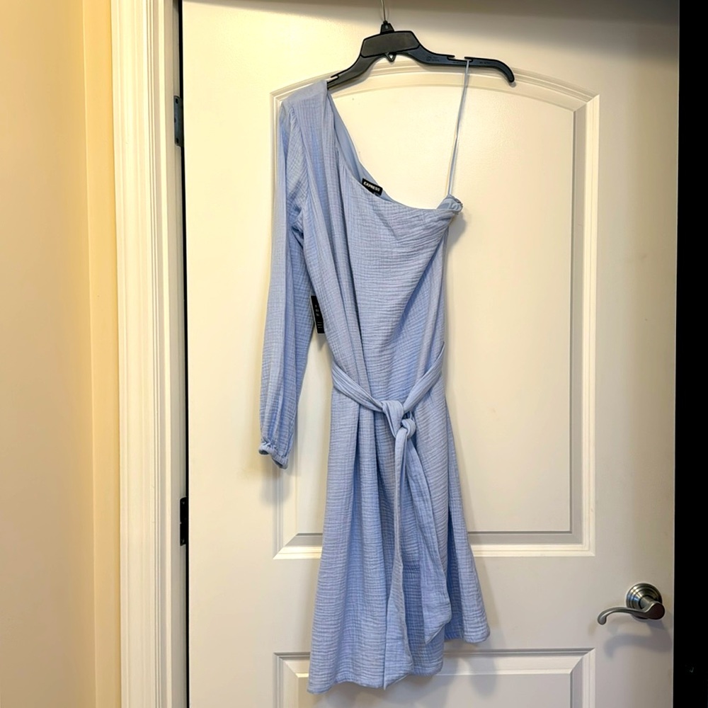 New express light blue cotton dress